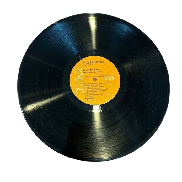 VINTAGE JIM REEVES GREAT MOMENTS LP COUNTRY VINYL RECORD - Picture 4 of 4